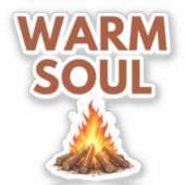 Warm Soul Minimal Flame Vinyl Sticker シール (正面)