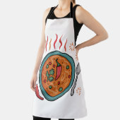 Warm Spicy Curry Food Art エプロン (インサイチュ)