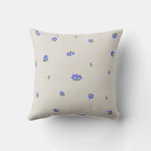 Warm Stone Japanese Gentian Floral Pattern クッション (裏面)