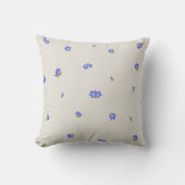 Warm Stone Japanese Gentian Floral Pattern クッション (正面)