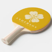 Warm Sunflower Four Leaf Clover with Name 卓球ラケット (正面アングル)