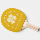 Warm Sunflower Irish Lucky Clover Wedding Crest 卓球ラケット (横)