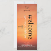 Warm Sunset Church Connection Card 招待状 (正面)