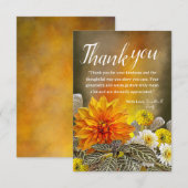Warm Sunset Floral Thank You Card サンキューカード (正面/裏面)