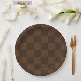 Warm Timeless Rich Brown and Dark Brown Earthy ペーパープレート