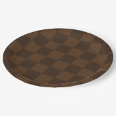 Warm Timeless Rich Brown and Dark Brown Earthy  ペーパープレート (アングル)