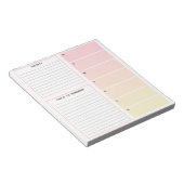 Warm Tones Weekly Planningメモ帳 ノートパッド (アングル)