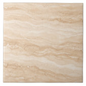 Warm Travertine Stone – Premium Ceramic Tile タイル (正面)