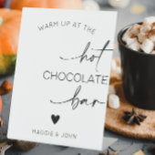 Warm Up At The Hot Chocolate Bar 台座サイン