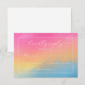 Warm Watercolor Gradient Invitation 出欠カード (正面/裏面)