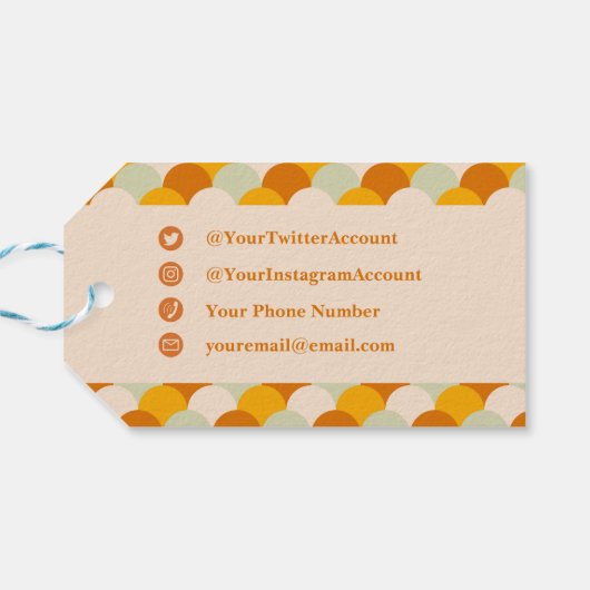Warm Wave Social Media名刺 ギフトタグ (裏面横)
