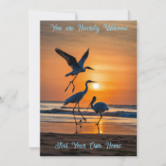 Warm Welcome Invitation Card – Elegant Custom 招待状