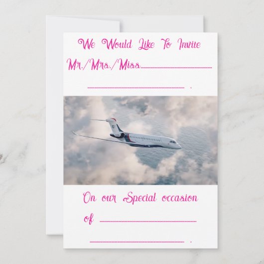 Warm Welcome Invitation Card – Elegant Custom 招待状 (裏面)