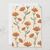 Warm Wildflower Baby Shower 招待状 (裏面)