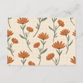 Warm Wildflower Baby Shower Diapper Raffle エンクロージャーカード (裏面)