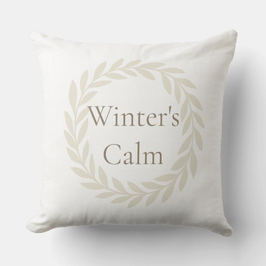 Warm Winter Calm Throw Pillow クッション (正面)