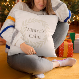 Warm Winter Calm Throw Pillow クッション