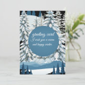 Warm Winter Greeting Card Cozy Elegant Design 招待状 (スタンド正面)