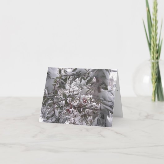 Warm Winter Wishesクリスマスカード シーズンカード (正面)