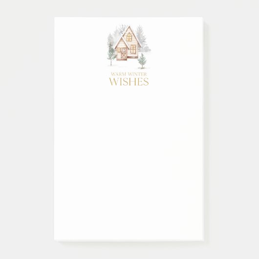 Warm Winter Wishes Cottage ポストイット (正面)