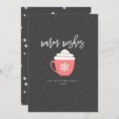 Warm Wishesクリスマスカード シーズンカード (正面/裏面)