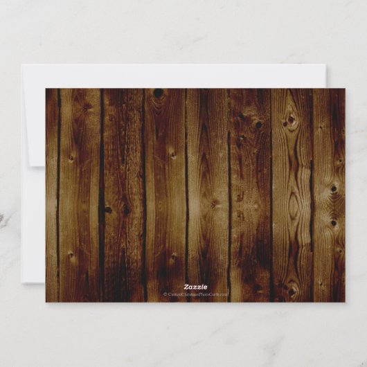 Warm Wishesスクリプトクリスマスフォトカード シーズンカード (裏面)