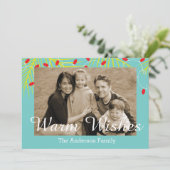 Warm Wishesトロピカルファミリーフォトカード (スタンド正面)