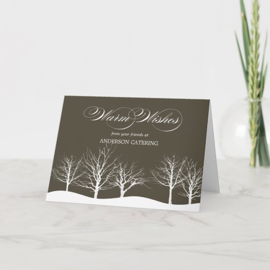 Warm Wishesビジネス/企業のホリデーカード シーズンカード (正面)