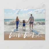 Warm Wishes家族沿岸ビーチ写真 シーズンポストカード (正面)