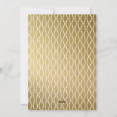 Warm Wishes金ゴールドスクリプトホリデー縦写真 シーズンカード (裏面)