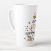 Warm Wishes and Marshmallow Kisses  カフェラテマグ (左アングル)