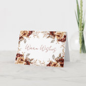 Warm Wishes Autumn Floral Frame Card カード (正面)