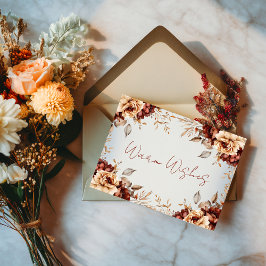 Warm Wishes Autumn Floral Frame Card カード