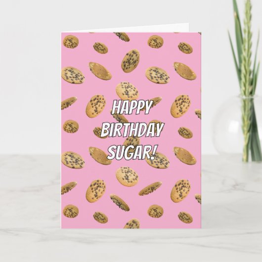 Warm Wishes Chocolate Chip Cookie Birthday Card カード (正面)