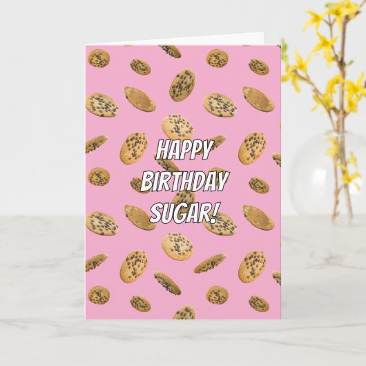 Warm Wishes Chocolate Chip Cookie Birthday Card カード (黄色い花)