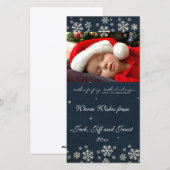 Warm Wishes Christamsフォトカード シーズンカード (正面/裏面)