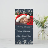 Warm Wishes Christamsフォトカード シーズンカード (スタンド正面)