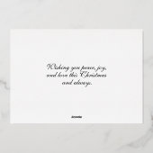 Warm Wishes Christmas Candle Gold 箔シーズンカード (裏面)