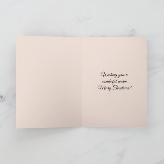 Warm Wishes Cocoa Snowflake Christmas カード (内部)