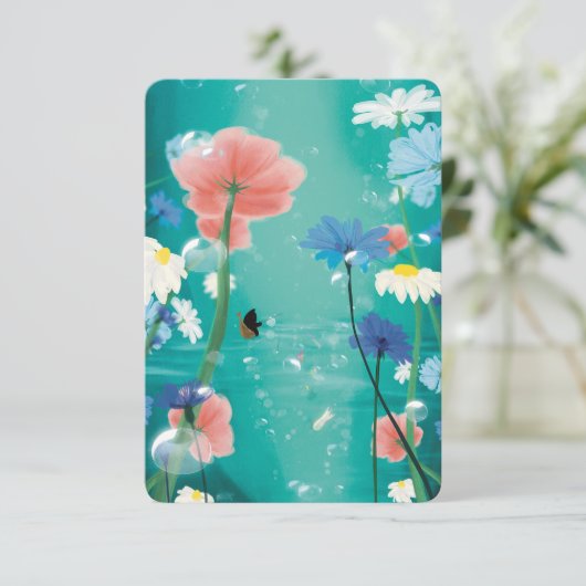 Warm Wishes Countryside Postcard サンキューカード (スタンド正面)