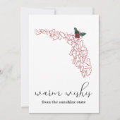 Warm Wishes Florida Photo Christmas Card サンキューカード (正面)