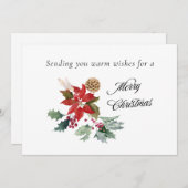 Warm Wishes For A Merry Christmas シーズンカード (正面/裏面)