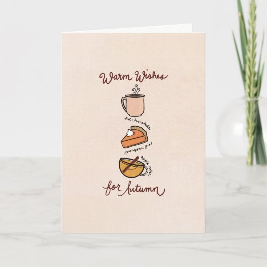 Warm Wishes for Autumn Greeting Card カード (正面)