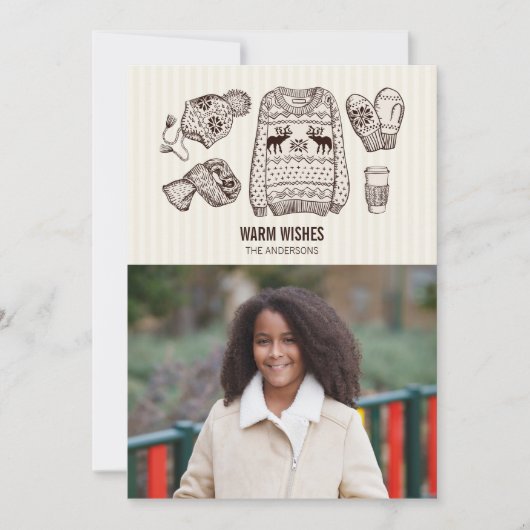 Warm Wishes Holiday Essentialsフォトカード シーズンカード (正面)