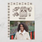 Warm Wishes Holiday Essentialsフォトカード シーズンカード (正面/裏面)