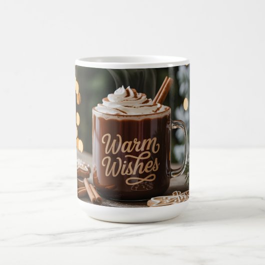 Warm Wishes Holiday Mug: Cozy Hot Chocolate コーヒーマグカップ (中央)
