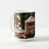 Warm Wishes Holiday Mug: Cozy Hot Chocolate コーヒーマグカップ (正面左)