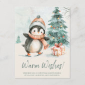 Warm Wishes Penguin シーズンカード (正面)