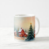 Warm Wishes Personalized Christmas Mug コーヒーマグカップ (正面右)