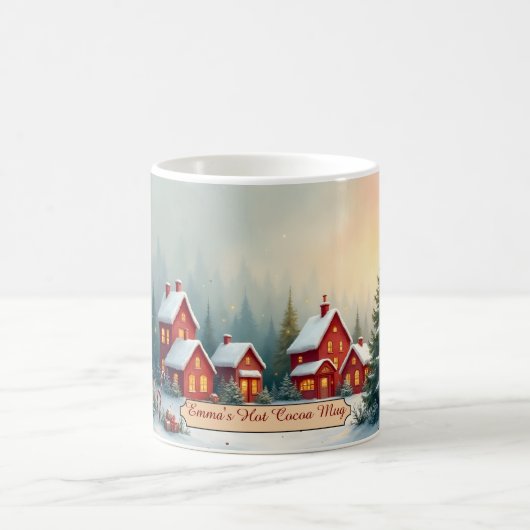 Warm Wishes Personalized Christmas Mug コーヒーマグカップ (中央)